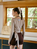 Load image into Gallery viewer, Richmond | Brushed Long-Sleeve Yoga Wrap Pilate Wrap - Sand Beige