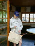 Load image into Gallery viewer, Your Whole Universe Tote Bag - Branded Applique Heavy Cotton Canvas Tote Bag - Cream Lemon