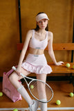 Load image into Gallery viewer, Windsor | Ultra-smooth Floral Shape Tennis Skirt - Light Pink