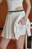 Load image into Gallery viewer, Wimbledon | Contrast Trim Classic High-Waisted Pleated Skirt