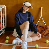 Load image into Gallery viewer, Hampton | Crewneck 420g Cotton - COTE LIRRE Country Club Wimbledon Quotes - Navy Blue