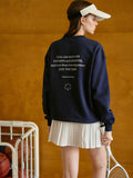 Load image into Gallery viewer, Hampton | Crewneck 420g Cotton - COTE LIRRE Country Club Wimbledon Quotes - Navy Blue