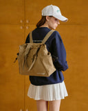 Load image into Gallery viewer, Ultra-light Water-repellent Nylon Tote Bag &amp; Backpack in two carry styles - Khaki