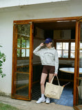 Load image into Gallery viewer, Richmond | COTE LIBRE Printed Logo Cropped Hoodie Short Hoodie 350g Cotton - Grey Marl
