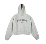 Load image into Gallery viewer, Richmond | COTE LIBRE Printed Logo Cropped Hoodie Short Hoodie 350g Cotton - Grey Marl