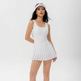 Load image into Gallery viewer, Highclere | Open-Back Slim-Fit All Court Dress Pleated Dress