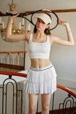 Load image into Gallery viewer, Cheltenham | Waist-contouring Sports Bra Tank Top - White
